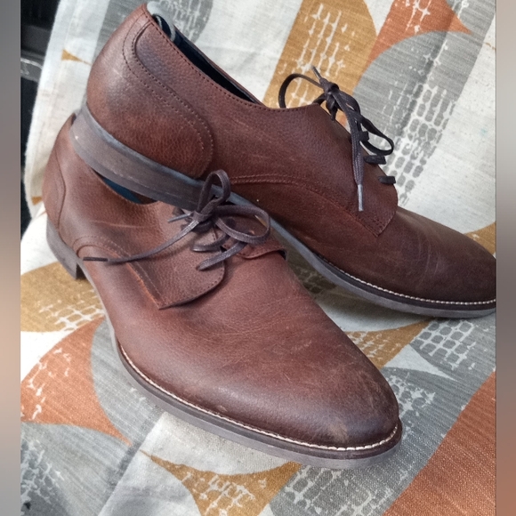 Shoes Mens Like New Leather Style w/Shoelaces No Box - Picture 3 of 5